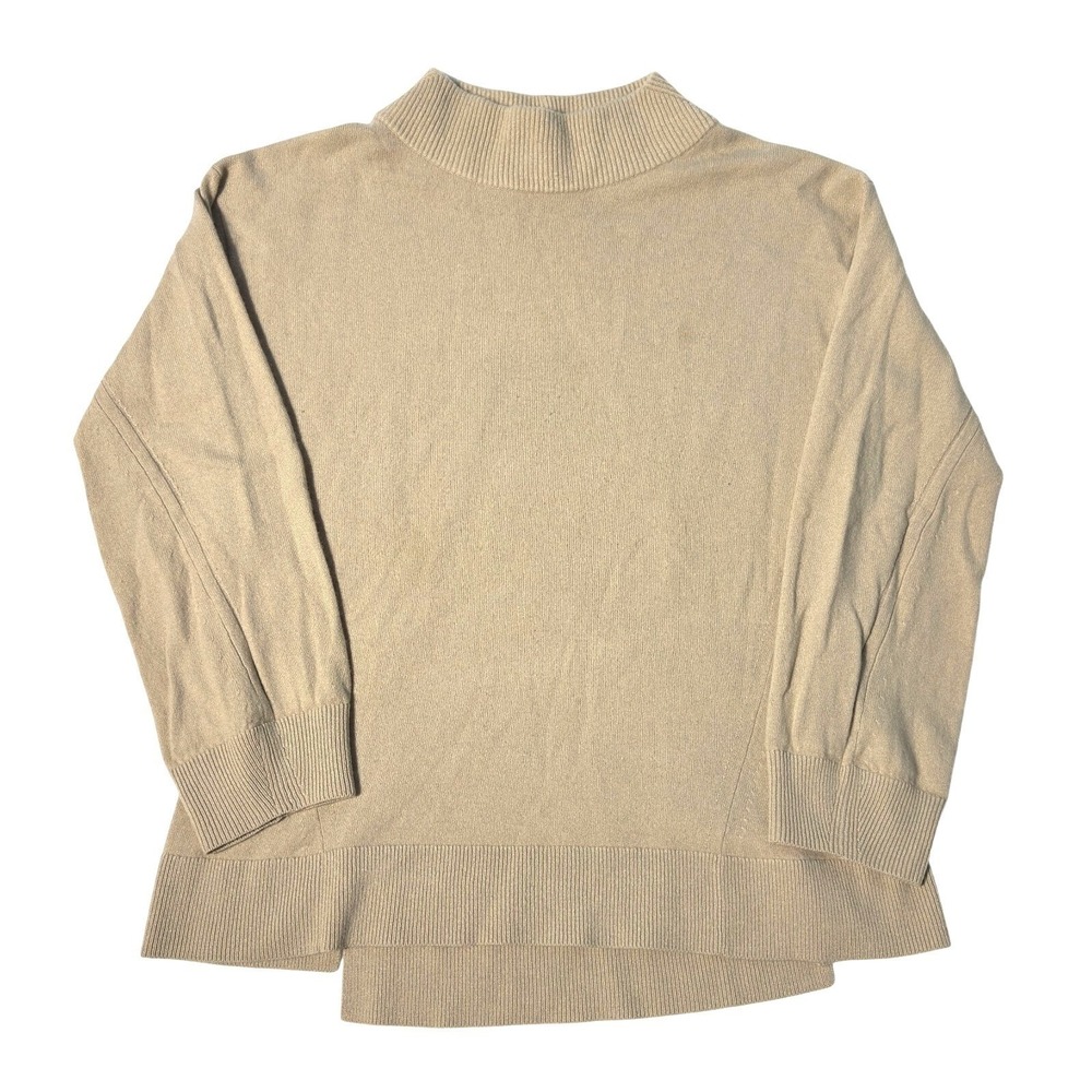 Rag & Bone Ace‎ Cashmere Sweater Womens Large Tan Mock Neck Tunic Oversized